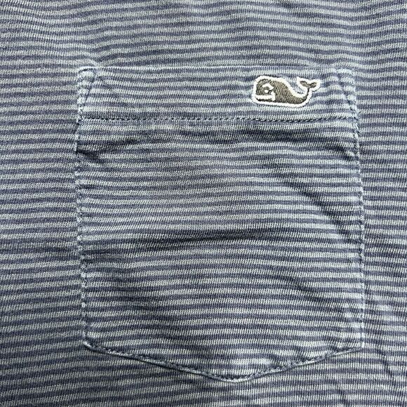 Vineyard Vines Polo Shirt Boys Size Large Blue Striped Short Sleeve Kids/Youth - Picture 4 of 7